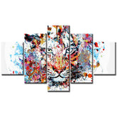 Painting by Numbers Art Leopard’s head Head with Graffiti 5-Panel